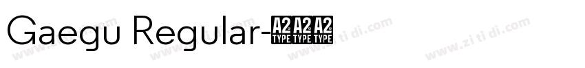 Gaegu Regular字体转换